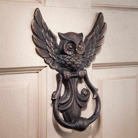 DESIGN TOSCANO Mystical Spirit Owl Authentic Foundry Iron Door Knocker SP2993
